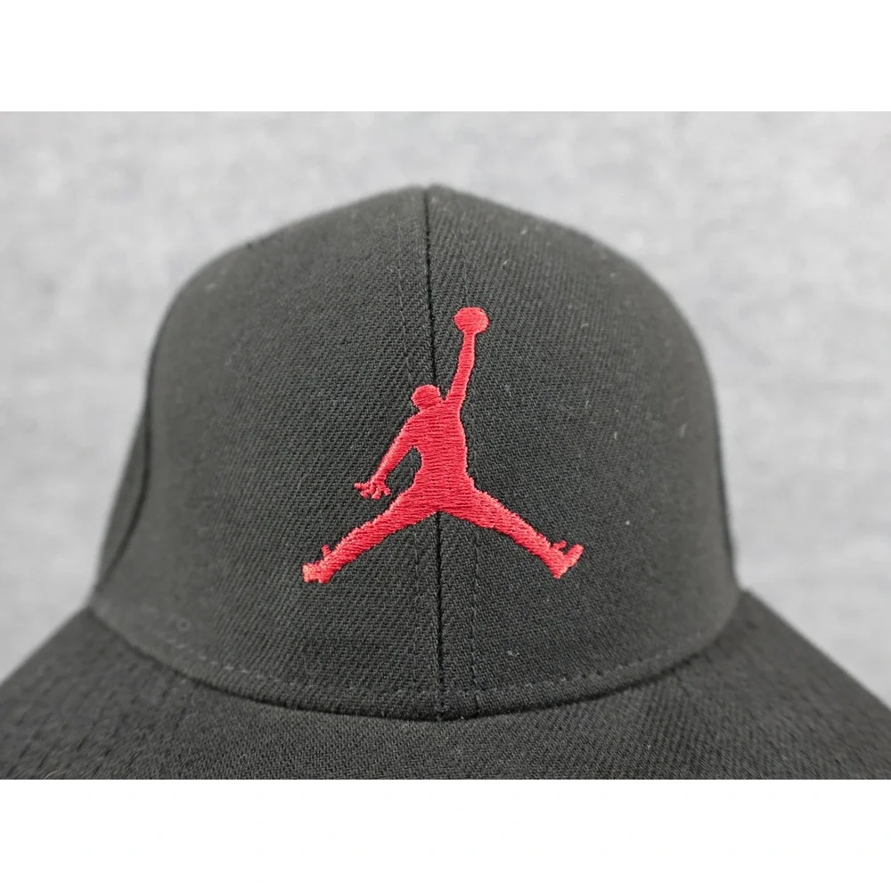 Jordan Snapback Hat Youth OS Black Jumpman Embroidered Logo 617847-967528